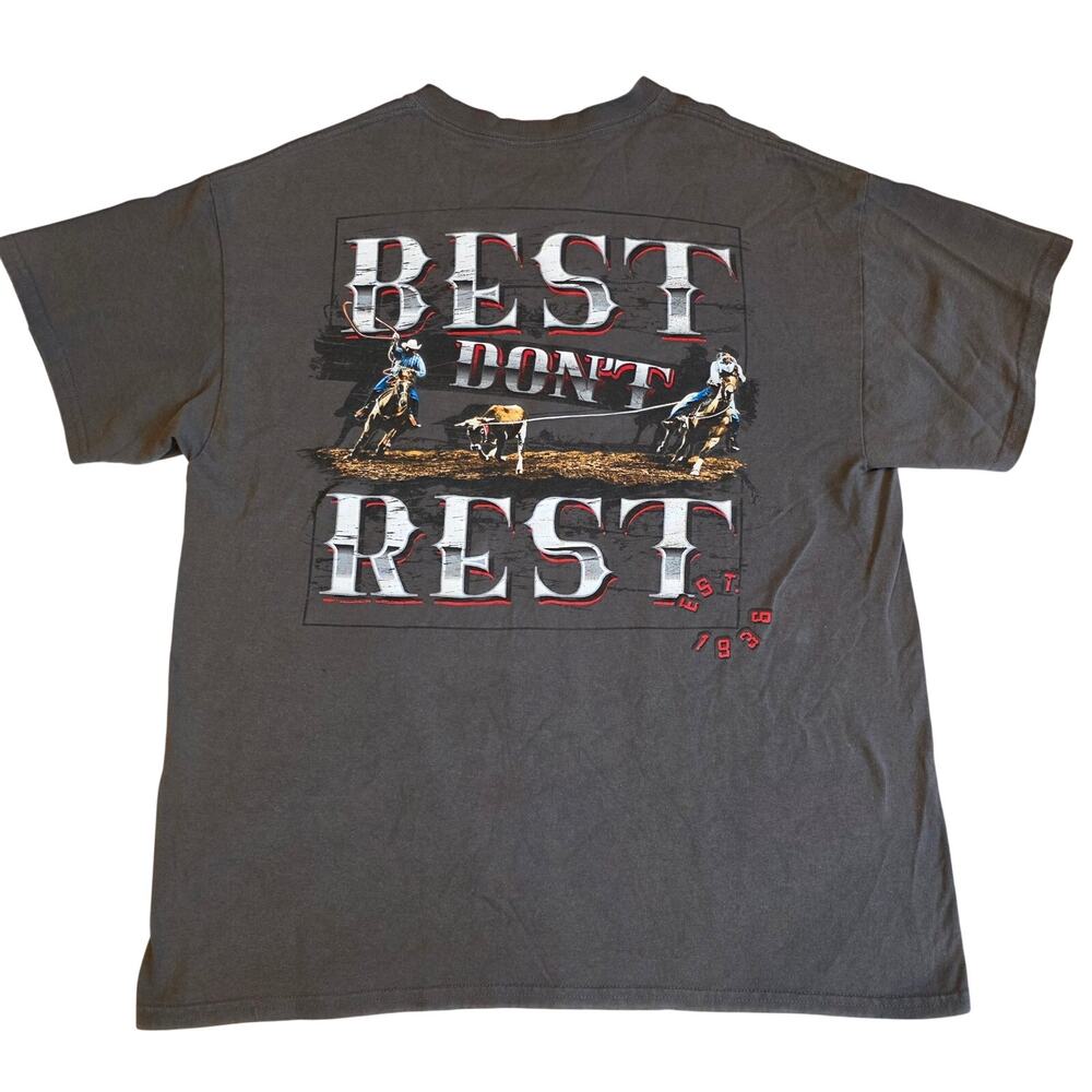 ProRodeo Cowboy Tee Large Best‎ Don't Rest